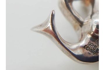 ヴィンテージアクセサリー　デンマーク　GEORG JENSEN(ジョージ・ジェンセン)　人魚　シルバー925S　美しいフォルムが上品な雰囲気溢れるネックレス(ペンダント、マーメイド、silver、銀製、ビンテージ)(R-073361)