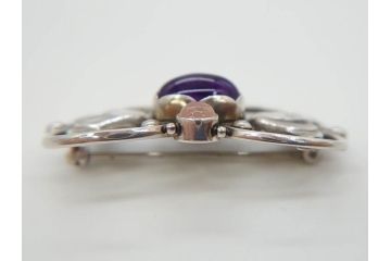 ヴィンテージアクセサリー　デンマーク　GEORG JENSEN(ジョージ・ジェンセン)　236A　シルバー925S　エレガントな装飾デザインが素敵なブローチ(silver、ビンテージ)(R-073362)