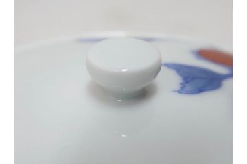 人間国宝　十二代　酒井田柿右衛門　染錦柿画　上質な和の空間を演出する茶器セット(急須、湯冷まし、湯呑み6客、湯のみ、茶道具、和食器、共箱付き)(R-073366)
