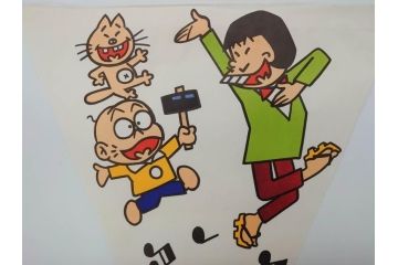 超稀少　コビト　おそ松くん　チョコレート　昭和レトロな雰囲気漂う三角のれん(ペナント、東京渡辺製菓、K.K、暖簾、広告、POP、袋付き)(R-073368)