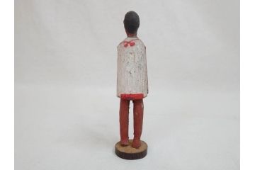 台湾?　霧社　蕃童作品　木彫り人形など12体セット(アイヌ、木製、人物、動物、船、舟、置物)(R-073370)