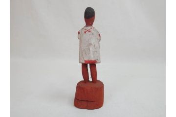 台湾?　霧社　蕃童作品　木彫り人形など12体セット(アイヌ、木製、人物、動物、船、舟、置物)(R-073370)