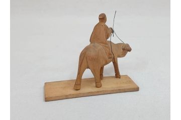 台湾?　霧社　蕃童作品　木彫り人形など12体セット(アイヌ、木製、人物、動物、船、舟、置物)(R-073370)