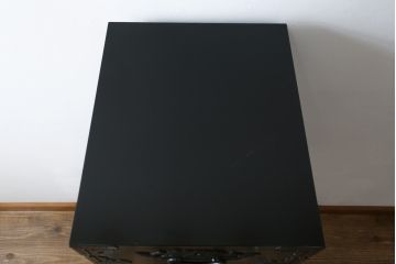 中古　国産民芸家具　落ち着いた色合いと立派な金具が美しい縦型の仙台箪笥(整理箪笥、収納箪笥、引き出し、チェスト)(R-073405)