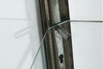 ヨーロッパアンティーク　凛とした雰囲気漂う猫脚のメディカルキャビネット(ガラスケース、ショーケース、飾り棚、店舗什器、デンタルキャビネット)(R-073406)