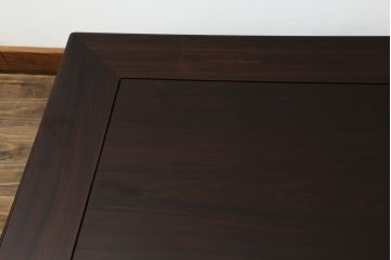 中古　美品!!　大阪唐木指物　中澤唐木　浅井美好作　漆塗り　紫檀(シタン)材　和の空間づくりにおすすめの座卓(ローテーブル、センターテーブル、リビングテーブル)(定価約130万円)(R-073410)