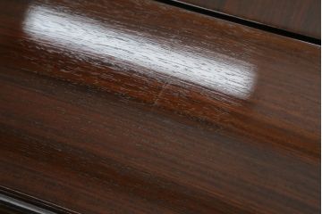 中古　美品!!　大阪唐木指物　中澤唐木　浅井美好作　漆塗り　紫檀(シタン)材　和の空間づくりにおすすめの座卓(ローテーブル、センターテーブル、リビングテーブル)(定価約130万円)(R-073410)