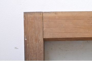 アンティーク建具　古い木味が懐かしさを感じるガラス窓4枚セット(引き戸、ガラス戸)(R-073442)