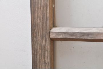 アンティーク建具　古い木味が懐かしさを感じるガラス窓4枚セット(引き戸、ガラス戸)(R-073442)