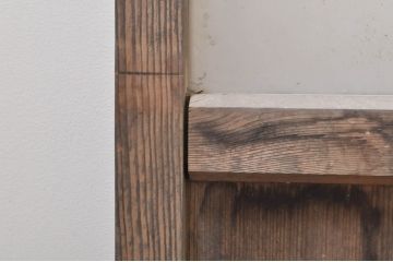 アンティーク建具　古い木味が懐かしさを感じるガラス窓4枚セット(引き戸、ガラス戸)(R-073442)
