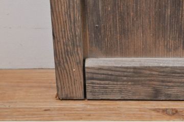 アンティーク建具　古い木味が懐かしさを感じるガラス窓4枚セット(引き戸、ガラス戸)(R-073442)