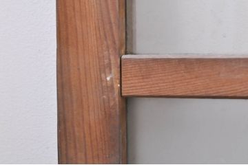 アンティーク建具　古い木味が懐かしさを感じるガラス窓4枚セット(引き戸、ガラス戸)(R-073442)