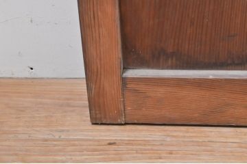 アンティーク建具　古い木味が懐かしさを感じるガラス窓4枚セット(引き戸、ガラス戸)(R-073442)