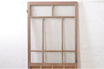 アンティーク建具　大正ロマン　素朴な木味が魅力の上質なドア1枚(木製扉)(R-073448)