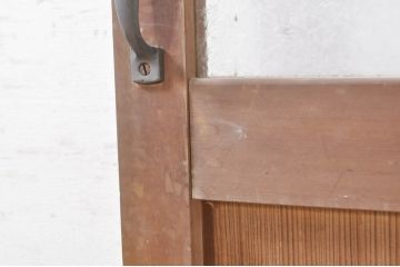 アンティーク建具　大正ロマン　素朴な木味が魅力の上質なドア1枚(木製扉)(R-073448)