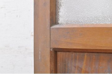 アンティーク建具　大正ロマン　レトロな空間づくりにオススメのドア1枚(ガラス戸、木製扉)(R-073449)