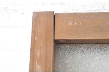 アンティーク建具　大正ロマン　レトロな空間づくりにオススメのドア1枚(ガラス戸、木製扉)(R-073449)