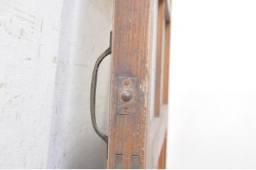 アンティーク建具　大正ロマン　レトロな空間づくりにオススメのドア1枚(ガラス戸、木製扉)(R-073449)