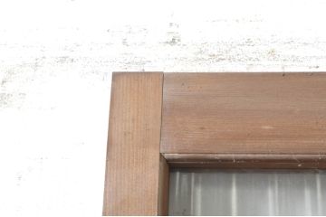 アンティーク建具　上手物!!!　腰板一枚板　昔懐かしいレトロな雰囲気漂う両開きドア(親子ドア)1対2枚セット (木製扉、玄関ドア)(R-073450)