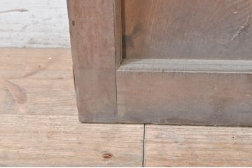 アンティーク建具　上手物!!!　腰板一枚板　昔懐かしいレトロな雰囲気漂う両開きドア(親子ドア)1対2枚セット (木製扉、玄関ドア)(R-073450)