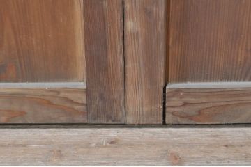 アンティーク建具　和モダンな空間作りにおすすめな帯戸2枚セット(引き戸、板戸)(R-073452)