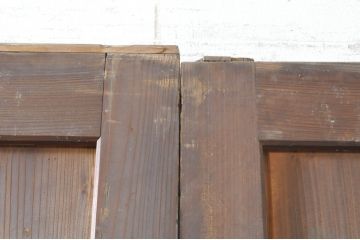 アンティーク建具　和モダンな空間作りにおすすめな帯戸2枚セット(引き戸、板戸)(R-073453)