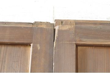アンティーク建具　和モダンな空間作りにおすすめな帯戸2枚セット(引き戸、板戸)(R-073453)