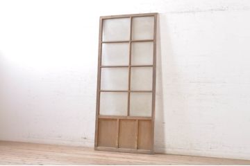 アンティーク建具　ペイント仕上げ限定　昭和レトロな雰囲気漂うガラス戸1枚(引き戸)(R-073455)