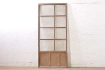 アンティーク建具　ペイント仕上げ限定　昭和レトロな雰囲気漂うガラス戸1枚(引き戸)(R-073455)