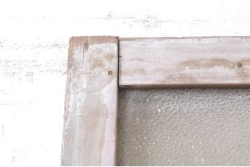 アンティーク建具　ペイント仕上げ限定　昭和レトロな雰囲気漂うガラス戸1枚(引き戸)(R-073455)