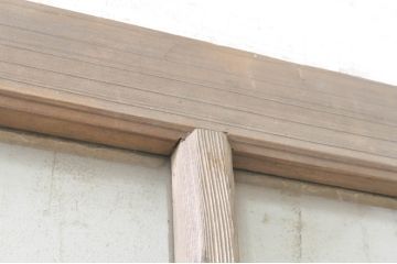 アンティーク建具　レトロな空間づくりにオススメのガラス戸1枚(ガラス扉、ドア、木製扉)(R-073456)