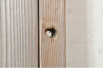 アンティーク建具　レトロな空間づくりにオススメのガラス戸1枚(ガラス扉、ドア、木製扉)(R-073456)