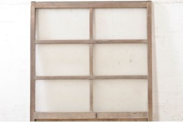 アンティーク建具　レトロな空間づくりにオススメのガラス戸1枚(ガラス扉、ドア、木製扉)(R-073456)