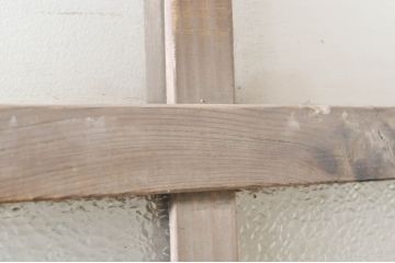 アンティーク建具　レトロな空間づくりにオススメのガラス戸1枚(ガラス扉、ドア、木製扉)(R-073456)