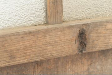アンティーク建具　レトロな空間づくりにオススメのガラス戸1枚(ガラス扉、ドア、木製扉)(R-073456)