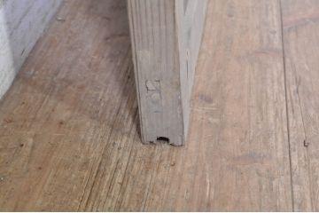 アンティーク建具　レトロな空間づくりにオススメのガラス戸1枚(ガラス扉、ドア、木製扉)(R-073456)