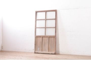アンティーク建具　レトロな空間づくりにオススメのガラス戸1枚(引き戸)(R-073457)