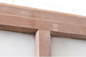 アンティーク建具　レトロな空間づくりにオススメのガラス戸1枚(引き戸)(R-073457)