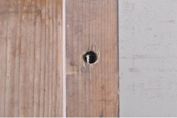 アンティーク建具　レトロな空間づくりにオススメのガラス戸1枚(引き戸)(R-073457)