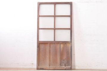 アンティーク建具　レトロな空間づくりにオススメのガラス戸1枚(引き戸)(R-073457)