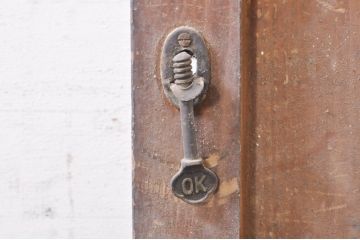 アンティーク建具　レトロな空間づくりにオススメのガラス戸1枚(引き戸)(R-073457)