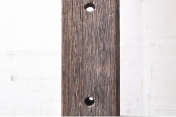 アンティーク建具　古い木味が魅力的な背の高いガラス戸1枚(引き戸、格子戸)(R-073458)