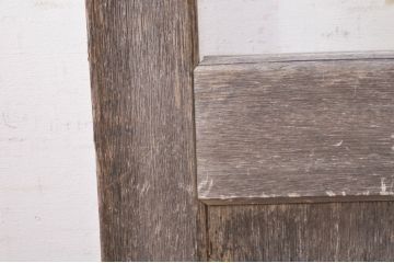 アンティーク建具　古い木味が魅力的な背の高いガラス戸1枚(引き戸、格子戸)(R-073458)