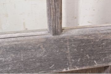 アンティーク建具　古い木味が魅力的な背の高いガラス戸1枚(引き戸、格子戸)(R-073458)