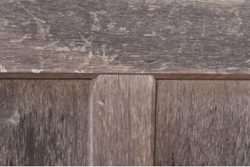 アンティーク建具　古い木味が魅力的な背の高いガラス戸1枚(引き戸、格子戸)(R-073458)