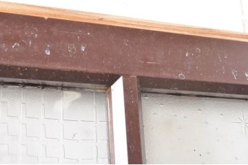アンティーク建具　ペイント仕上げ限定　昔懐かしい雰囲気漂うガラス戸1枚(引き戸)(R-073460)
