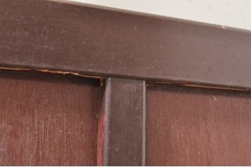 アンティーク建具　ペイント仕上げ限定　昔懐かしい雰囲気漂うガラス戸1枚(引き戸)(R-073460)