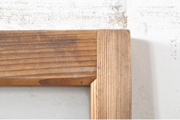 アンティーク建具　大正ロマン　古い木味が魅力的な幅狭ガラスドア1枚(ガラス戸、木製扉)(R-073461)