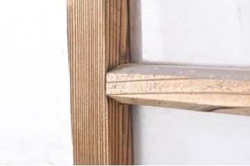 アンティーク建具　大正ロマン　古い木味が魅力的な幅狭ガラスドア1枚(ガラス戸、木製扉)(R-073461)