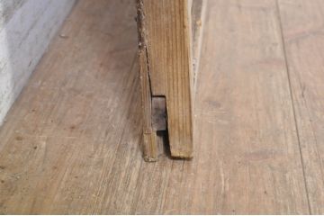 アンティーク建具　大正ロマン　古い木味が魅力的な幅狭ガラスドア1枚(ガラス戸、木製扉)(R-073461)